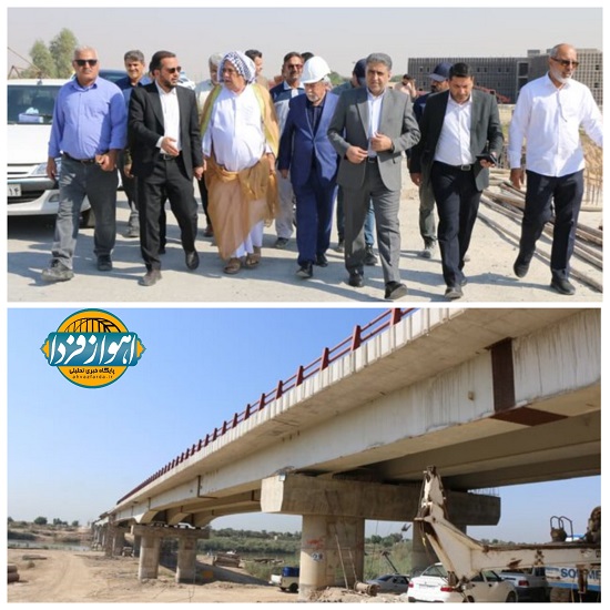حمایت های ویژه مهندس یوسفی نماینده اهواز از تکمیل پل راهبردی عنافچه؛ چند گام تا بهره برداری تاریخی